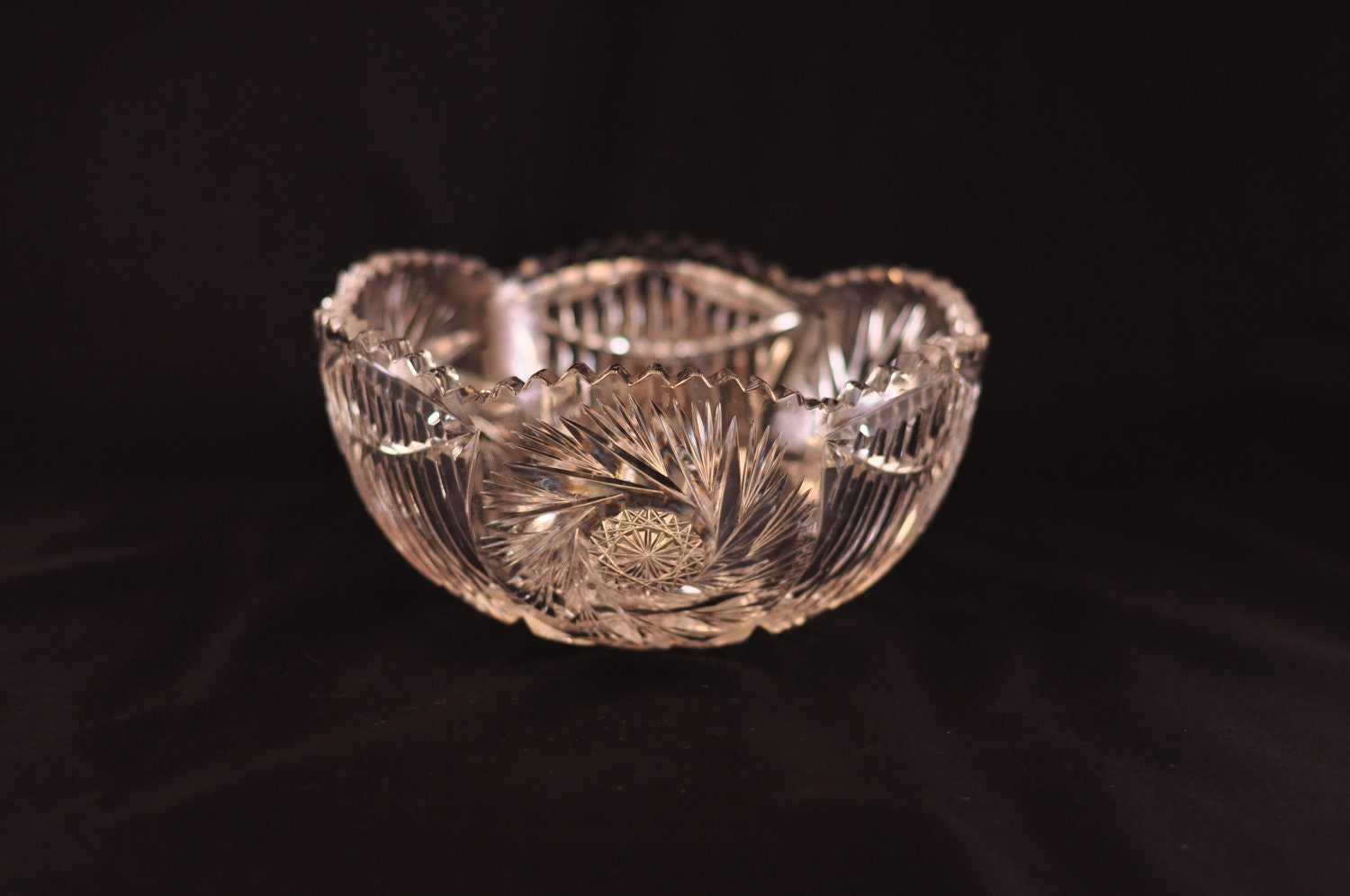 Unger Bros Star of David Crystal Bowl