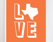 16x20 Texas Love Wall Art Print