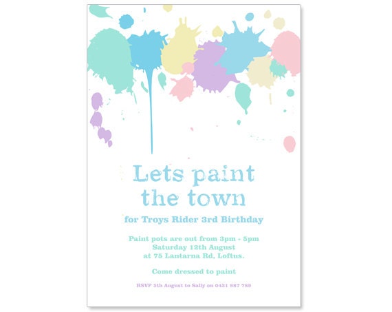 Paint Party invite