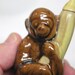 4 1/2" Mobana Creme de Banana Decanter, Miniature, Vintage 1960's, Collectible, and rather Cheeky, Portugal