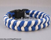 Royal Blue and White fish tail paracord bracelet