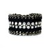 Chunky rhinrstone Bracelet-Black ,Silver