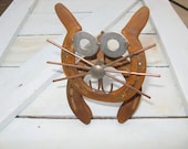Recycled Horseshoe Cat
