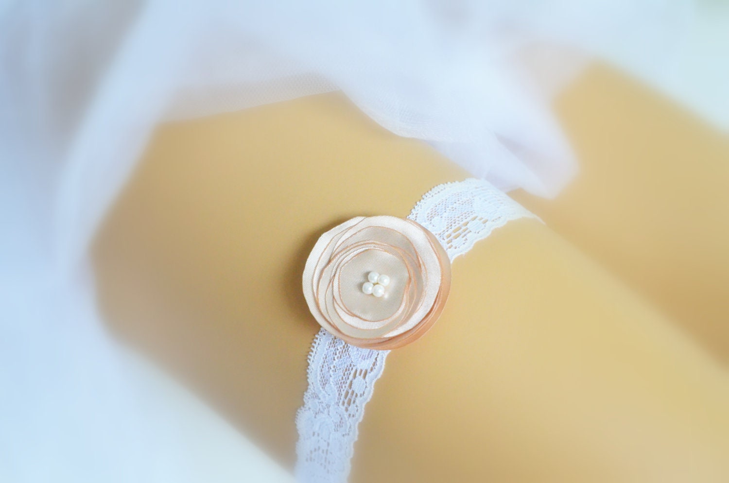 wedding garter white lace handmade beige satin rose pearl a garter for the modern chic bride bridal garter sexy garter