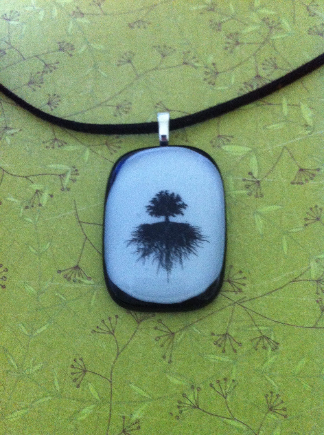 Fused Glass Tree Pendant