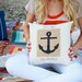 You Are My Anchor Burlap Pillow w/ Stuffing