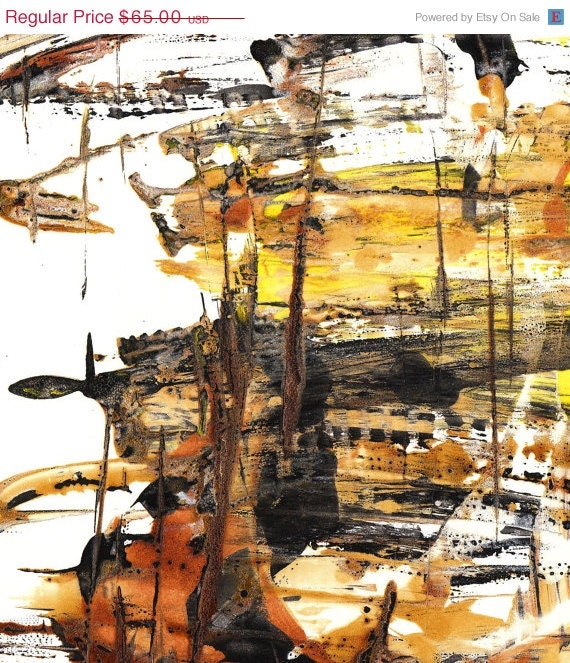 SPECIAL Sale - Original Abstract Paintings -- Swaying Leaves -- Modern Wall Art -- Abstract Expressionism