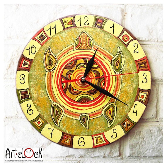 The Yellow Turtle Wall Clock - ArtClock