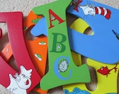 Dr. Seuss Wooden Letters for Nursery or Child's Play Room - Beautiful Christmas and Baby Shower Gift