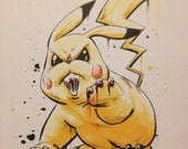 Pikachu - Pokemon - Original drawing