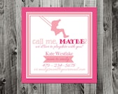 Printed Custom Mommy / Daddy Calling Cards - set of 50