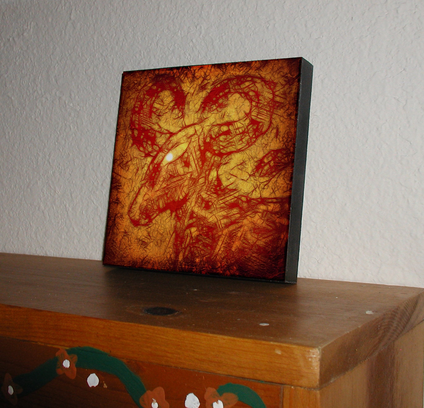 6x6 "Aries" mounted print - original art block by Bryan Gosselin