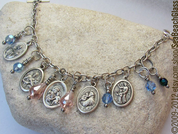 Baby Shower Gift Jewelry. Expectant Mothers. Catholic Jewelry Necklace. Saint Medals. St. Gerard. St. Anne. St. Joseph. Guardian Angel.