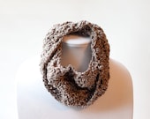 Toddler Crochet Circle Scarf in Brown Blend -- READY TO SHIP--