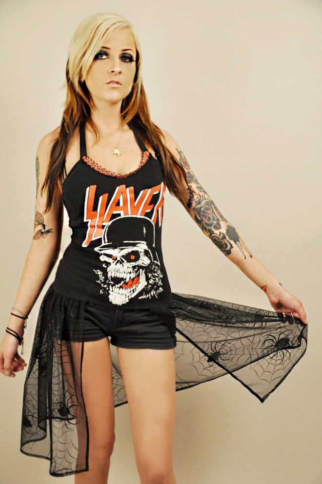Slayer Spider Lace Top