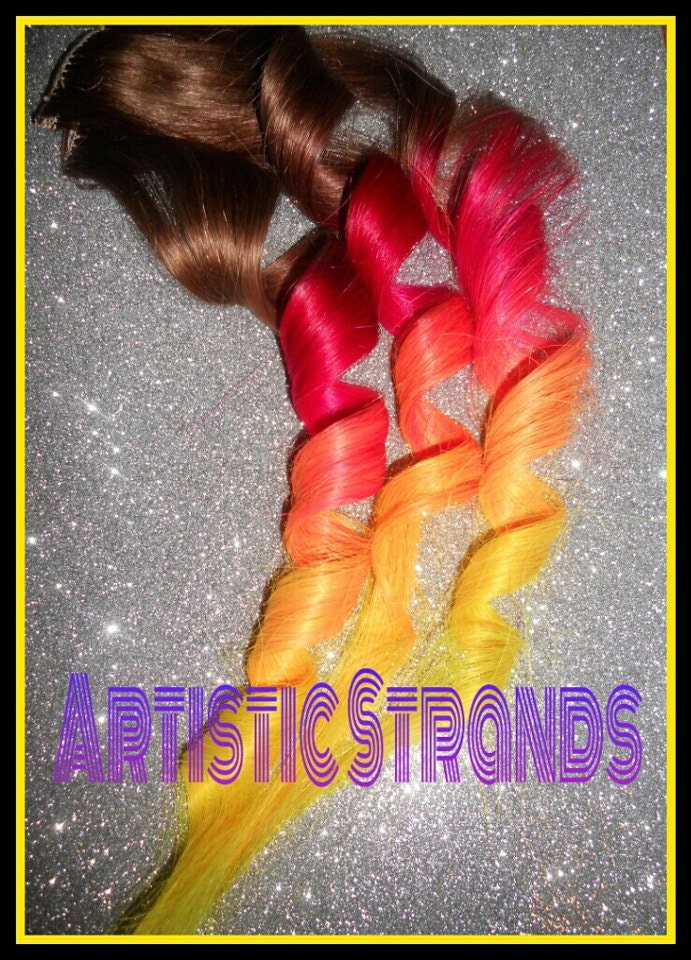Two (2) Clip In Ombre Hair Extension / You choose your colors/ Ombre or Solids /Real Remy Hair / Double Wefted for Thickness