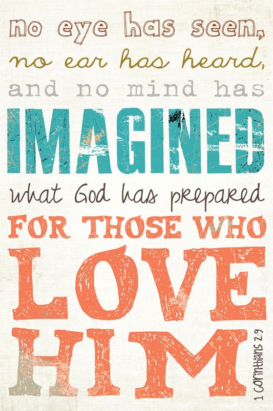 Scripture Art, Bible Verse Art, Faith Based Art, 1 Corinthians 2:9, 10x15 art print on wood