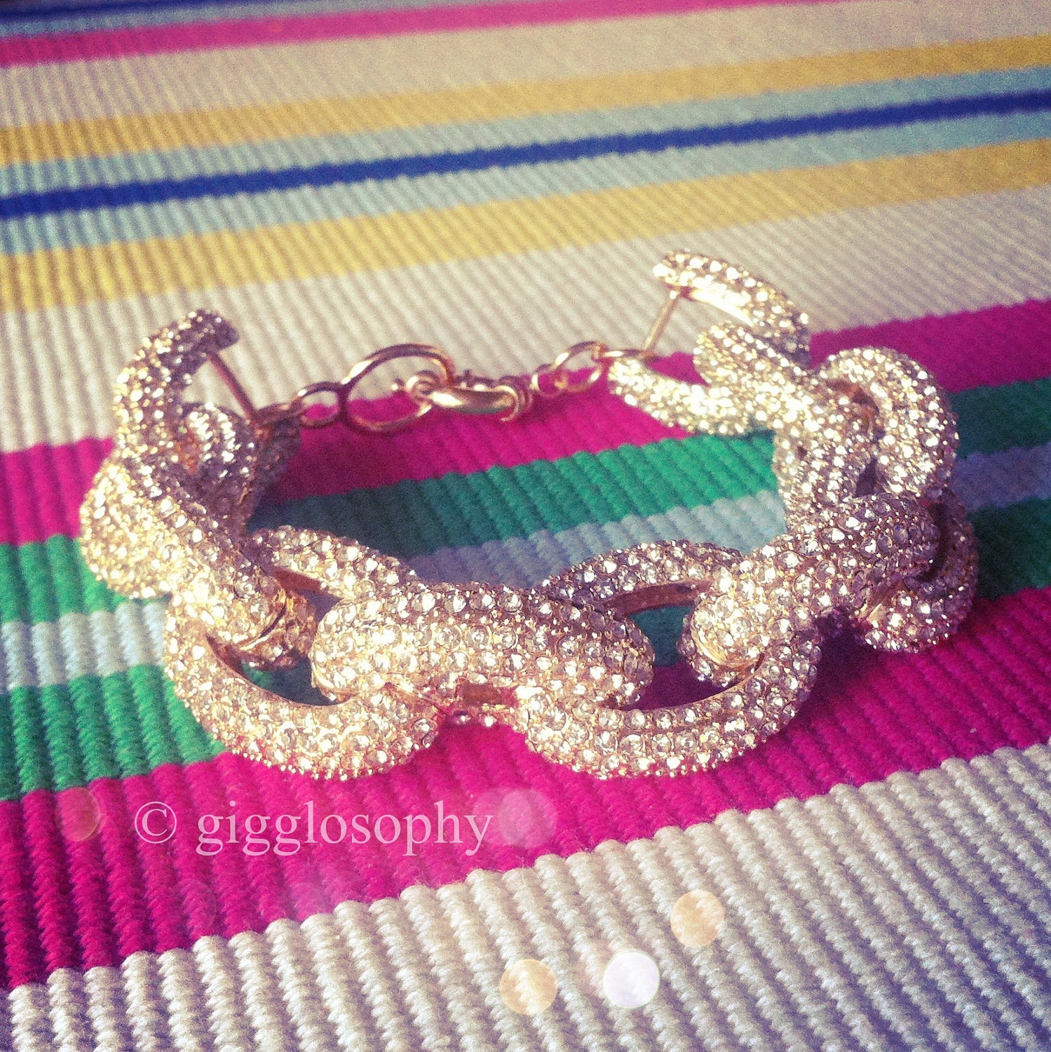 pavé link bracelet