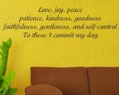 Love Joy Peace Patience Kindness Goodness Inspirational Home Living Room Religious God Bible Vinyl Quote Wall Decal Art Sticker Decor R39