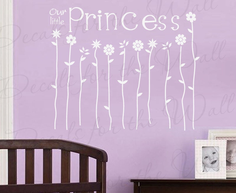 Our Little Princess Girl Girl Room Kids Nursery Wall Decal Decor Vinyl Quote Sticker Saying Lettering Art Mural Decoration B43