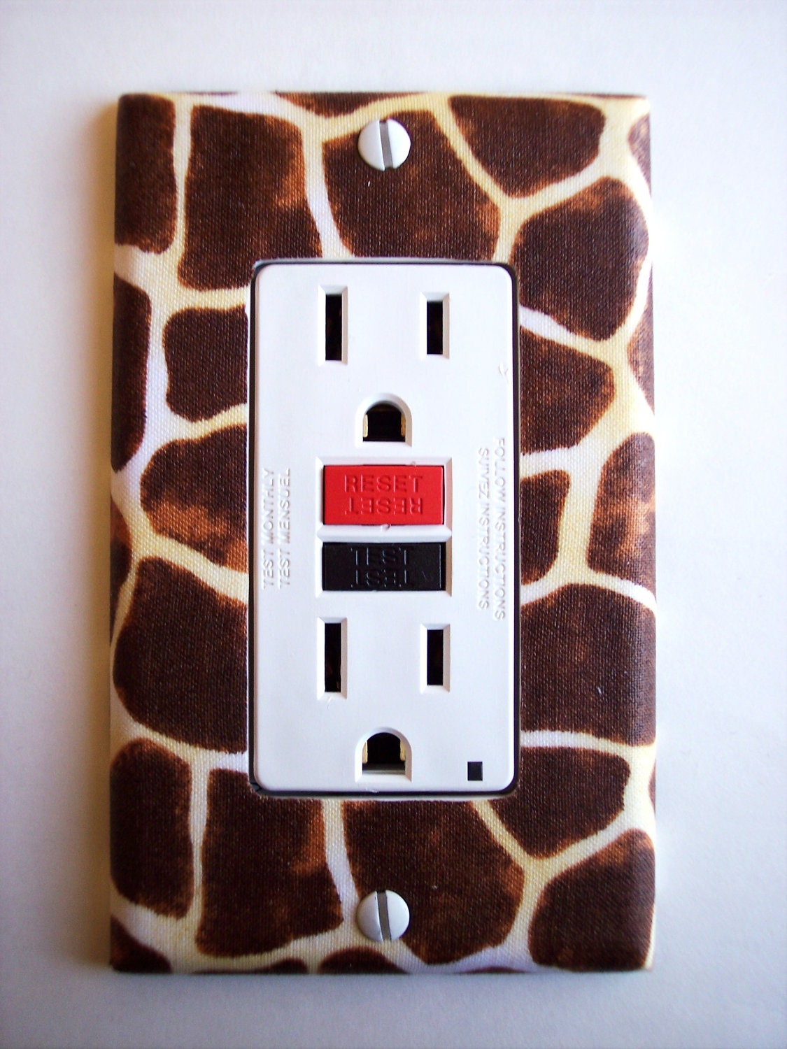 Giraffe Rocker / GFI Switch Plate, wall decor