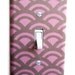 Pink & Tan Scalloped Single Toggle Switch Plate, wall decor