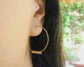 Gold hoop earrings, gold earrings, gold filled earring, simple hoop earrings, hoop tube earrings, thin delicate earrings, dainty jewelry