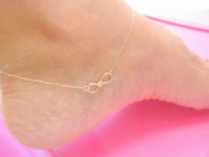 infinity anklet, Ankle bracelet, anklet,infinity bracelet, gold anklet, gold ankle bracelet, thin delicate, gold bracelet, eternity anklet