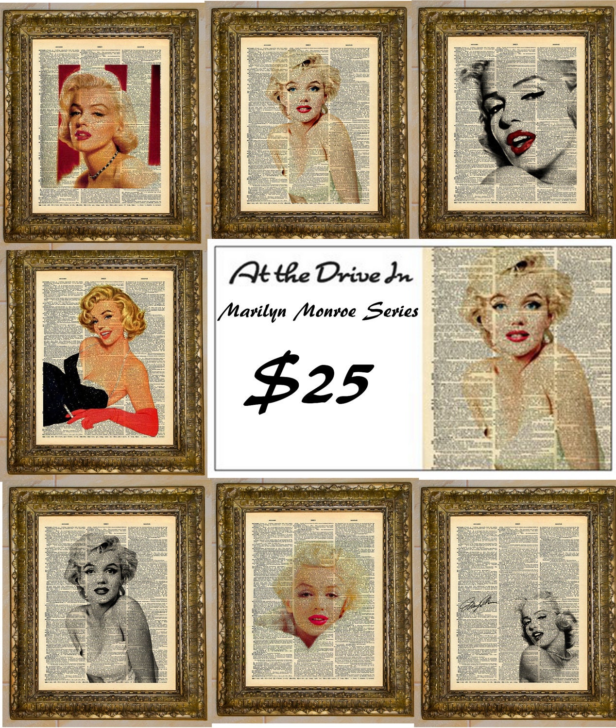 Marilyn Monroe Dictionary Art Series