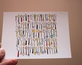 Spoons -  Postcard