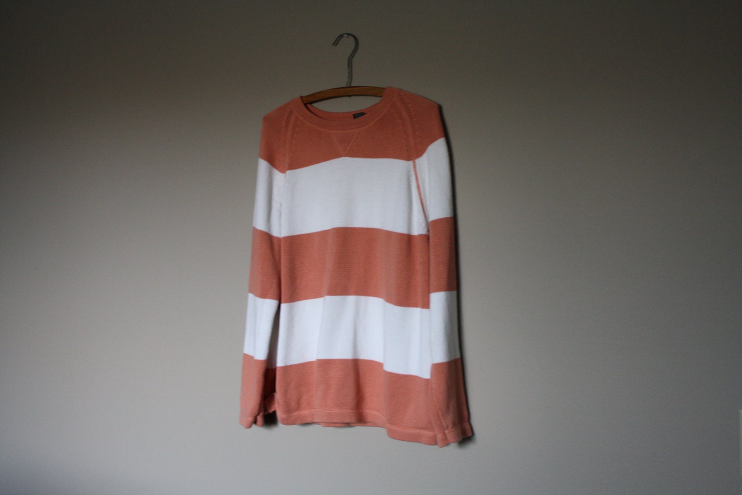 Orange and White Striped Sweater