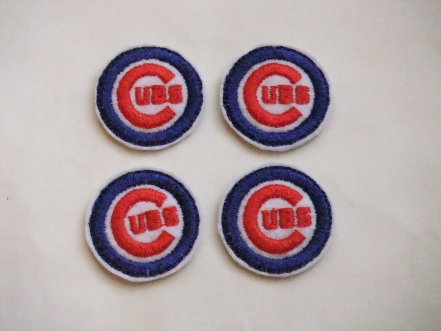 Adorable Chicago Baseball Felt Pieces Machine Embroidered for Hair Clips Bows Applique Embellishments