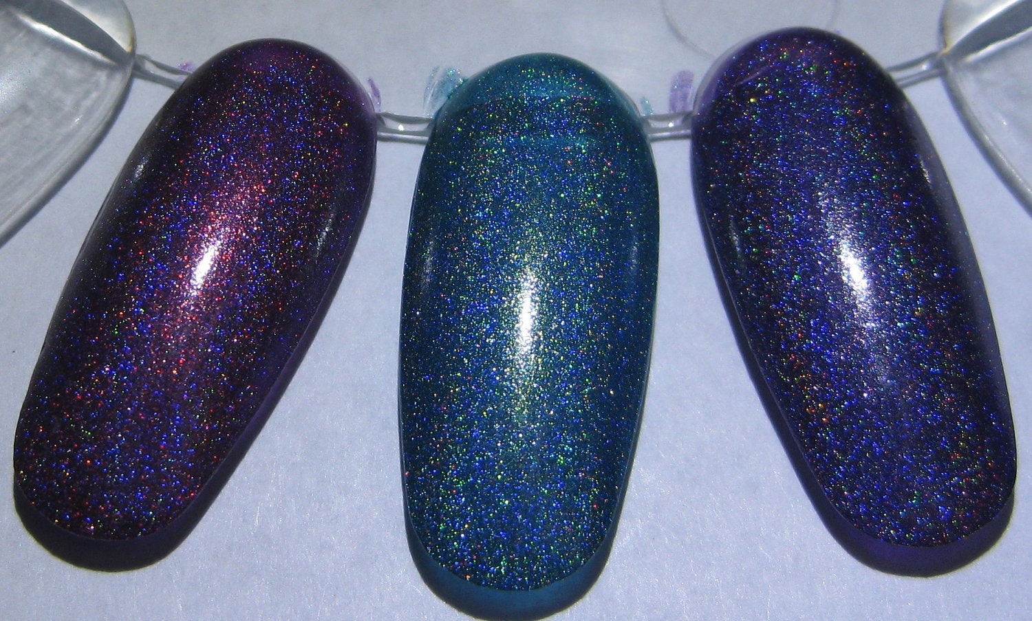 Dragon Breath Phoenix Fire Unicorn Spell Holographic Duochrome Color Shifting Nail Polish Trio Custom Nail Polish 15mL each
