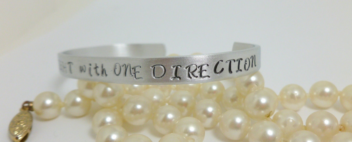 One Direction cuff bracelet, I was up all NIGHT with ONE DIRECTION