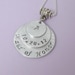 Wedding, Maid of Honor  necklace. Hand stamped Triple Stacked.