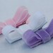 Set of 3 Velvet Bows - Pink, White, and Lavender Hair Clips - Tuxedo Bow - Velvet Ribbon - Matching Set of 2 - Toddler to Big Girl Hair Bow