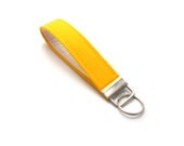 Yellow Canvas Key Fob Wristlet- IN STOCK