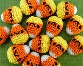 Miniature Candy Corn - Amigurumi Plush for Halloween and Sweets Fans (2.75 EACH)