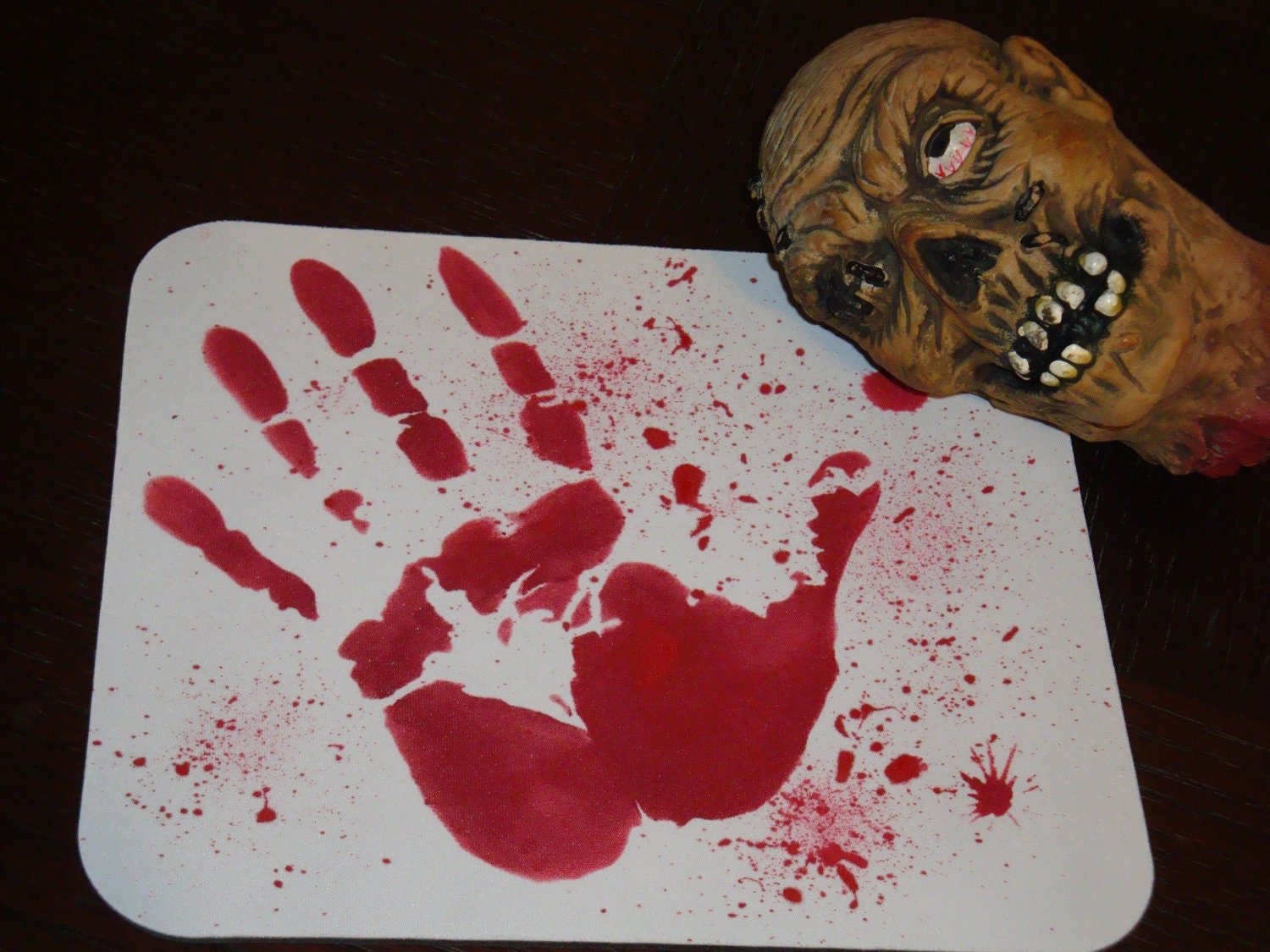 Bloody Handprint Mouse Pad