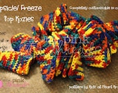 Popsicle/ Freeze Pop Kozies, Baker's Dozen (13 pcs)- CUSTOM