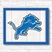 DETROIT LIONS home decor - Boys room or man cave rustic 16"x20" handmade sign - Detroit Lions wall sign