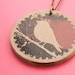 Little bird pendant. White stoneware necklace.