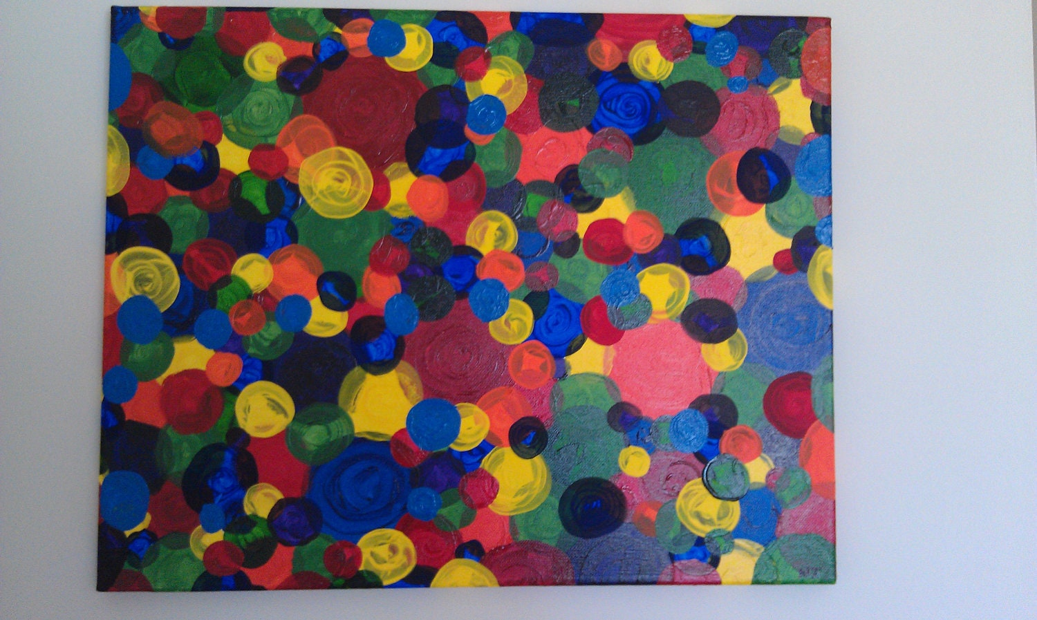 Multiple Color Abstract Painting, 20 x 16