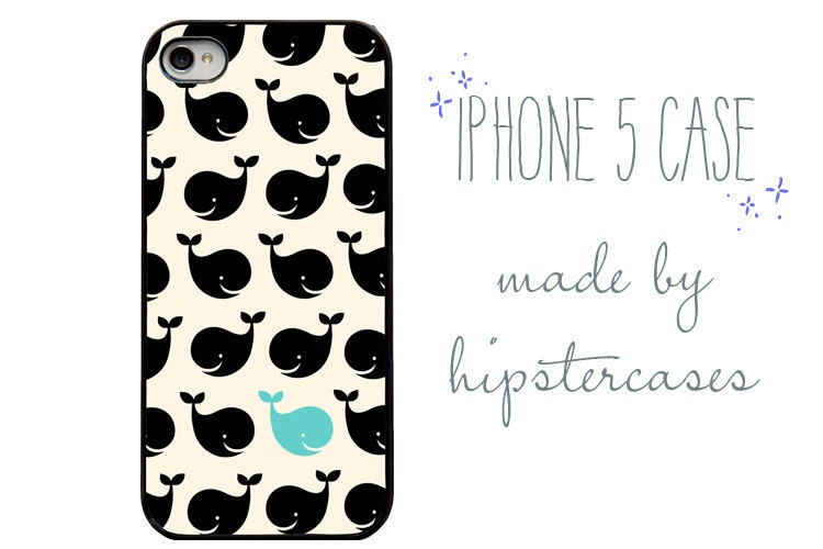 Iphone 5 Case. Blue Whale, Under the sea, Fish, Ocean, Blue and black, cute, aquatic, gifts for her, girly