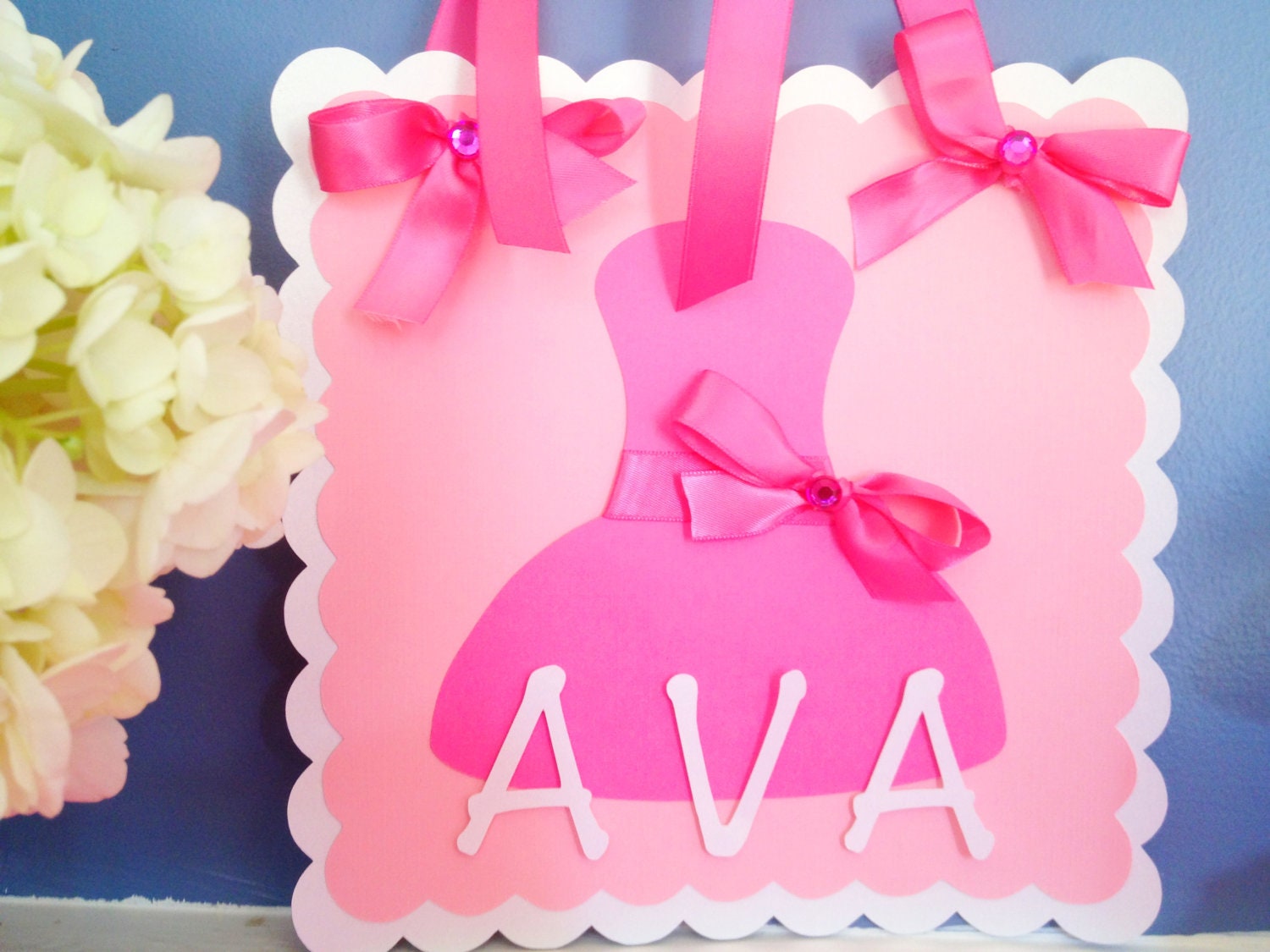 Ballerina birthday party door hanger sign, ballerina birthday party sign, ballerina bedroom sign, pink ballerina party