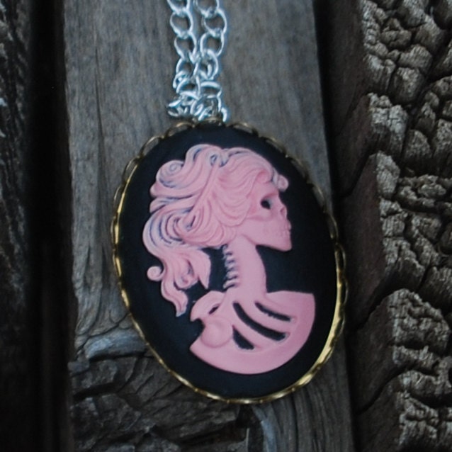 Victorian Cameo Skeleton Necklace