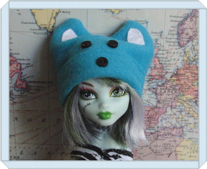 Monster High Handmade Blue Bear Hat