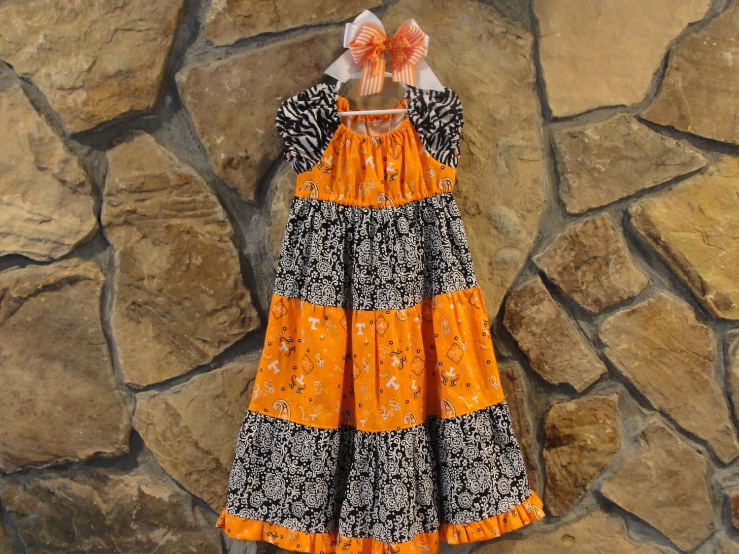 University of TN Tennessee VOLS Peasant Dress sizes 6 mths -  girls 4