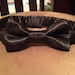 Wedding Black Satin Dog Bow Tie Medium (Formal)