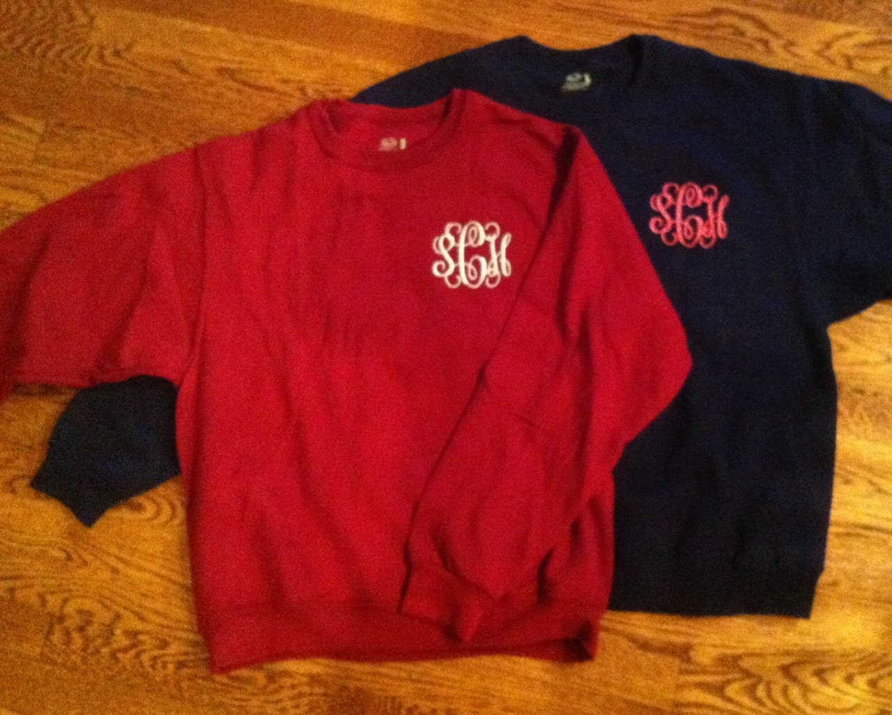 Monogrammed Crew Neck Sweatshirts